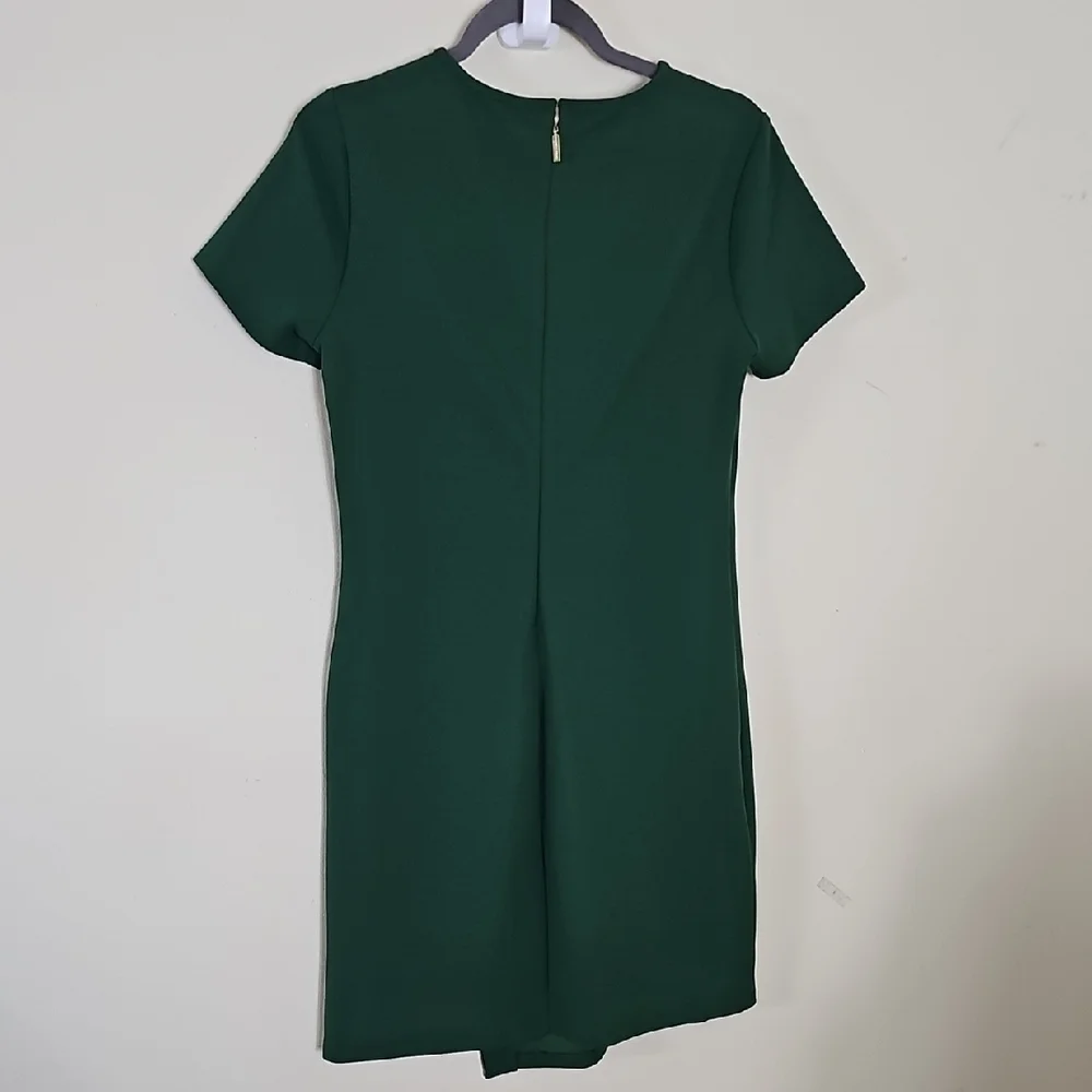 Michael Kors Green Mini Dress with Gold Accents